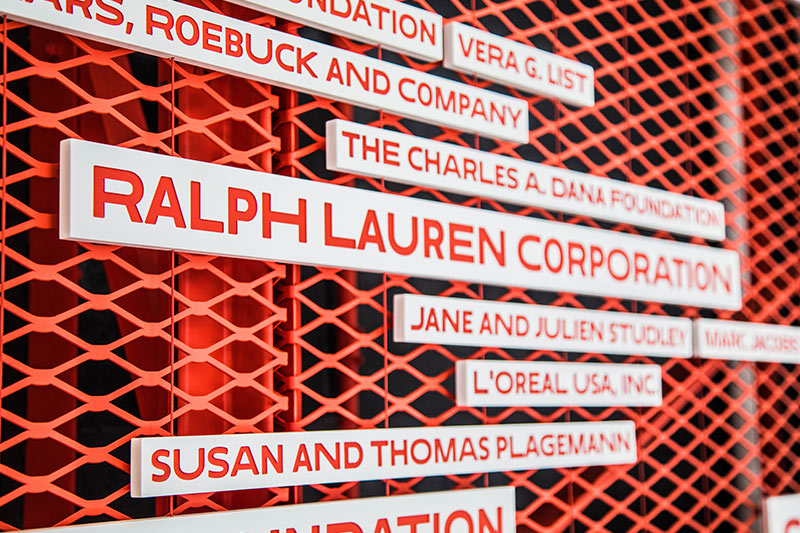 Parsons School of Design Donor Wall